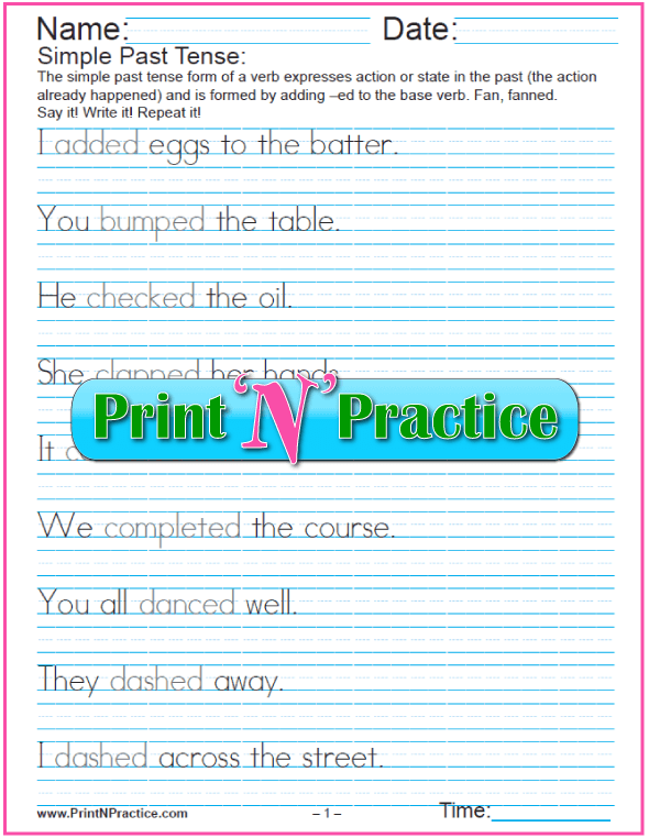 Printable Handwriting Worksheets: Writing Practice