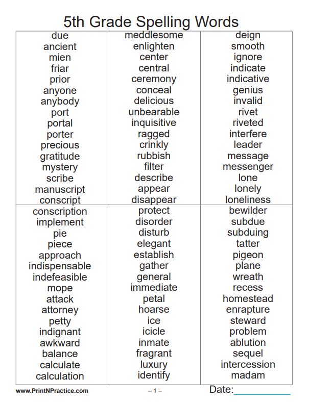 Fifth Grade Worksheets Digital Practice Printables For Kids