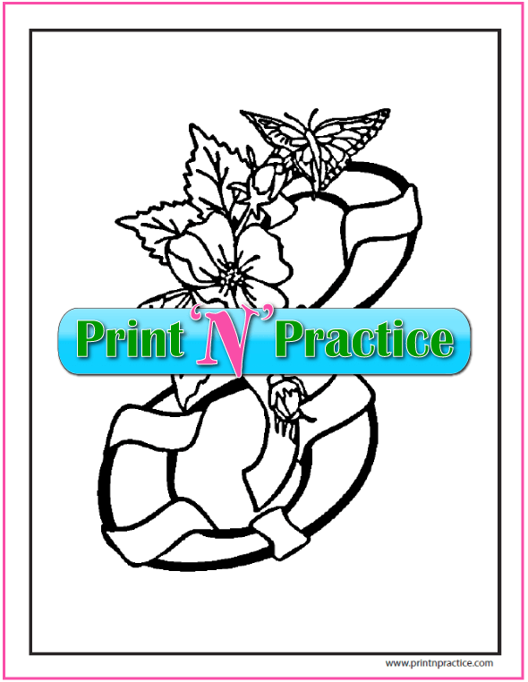 Number eight Coloring Page