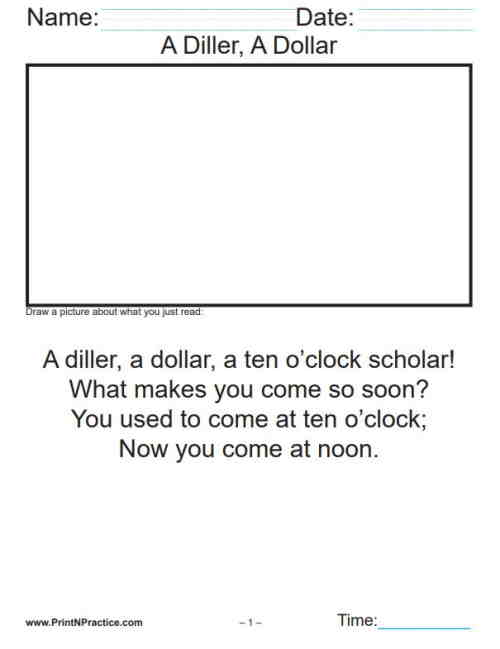 Kids Nursery Rhymes Songs And Digital Worksheets Literacy Activities