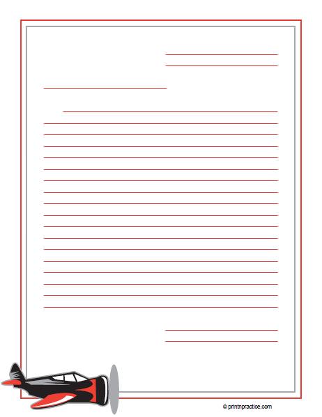 FREE! - Blank Letter Template with Lines/Lined Letter Writing Paper