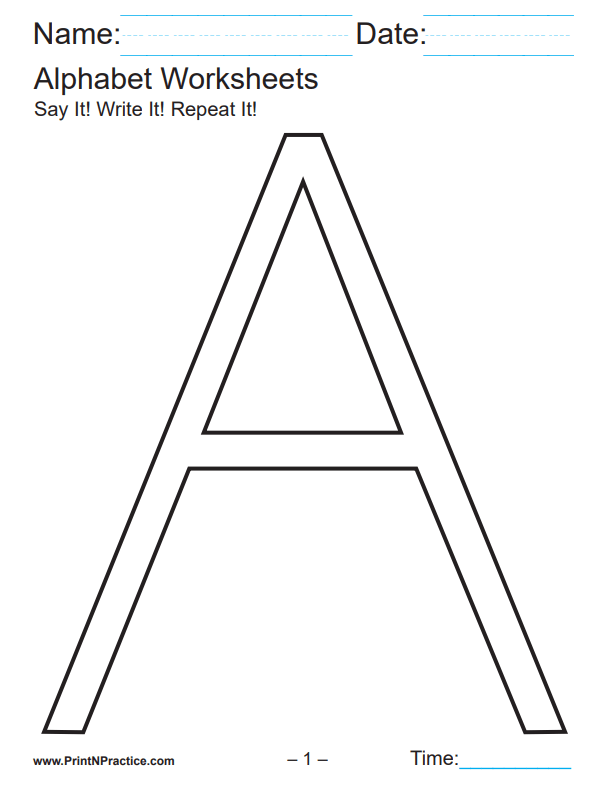 Printable Capital Letters Coloring Pages Free