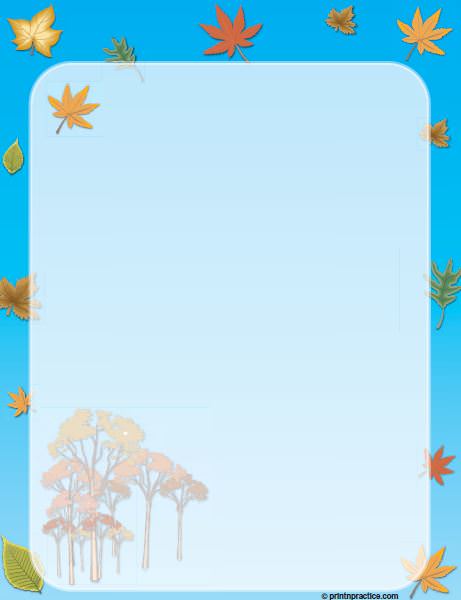 Printable Writing Paper makes letter writing super nice. ⭐ See Printnpractice.com #PrintNPractice #HomeschoolWorksheets #PrintableWritingPaper Free Printable Writing Paper: Autumn Theme