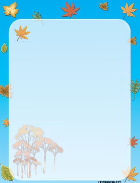 Free Printable Paper: Autumn Theme