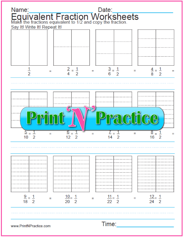 Measuring Cup Fractions: Visual Equivalents (Quarters, Thirds