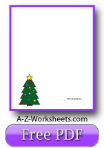 christmas tree writing paper