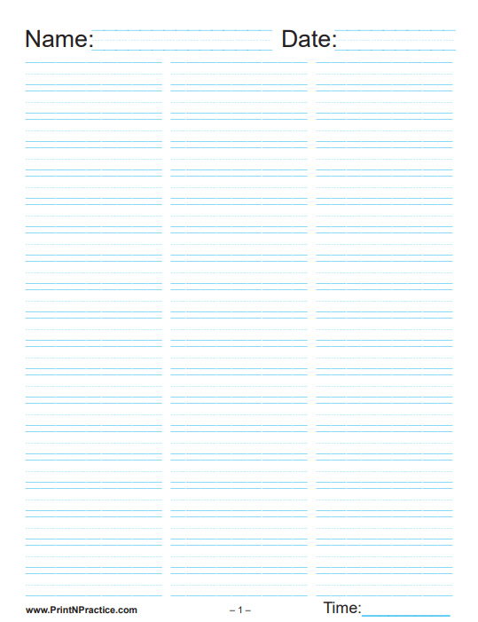 Printable 3 Lined Paper printable-3-lined-paper