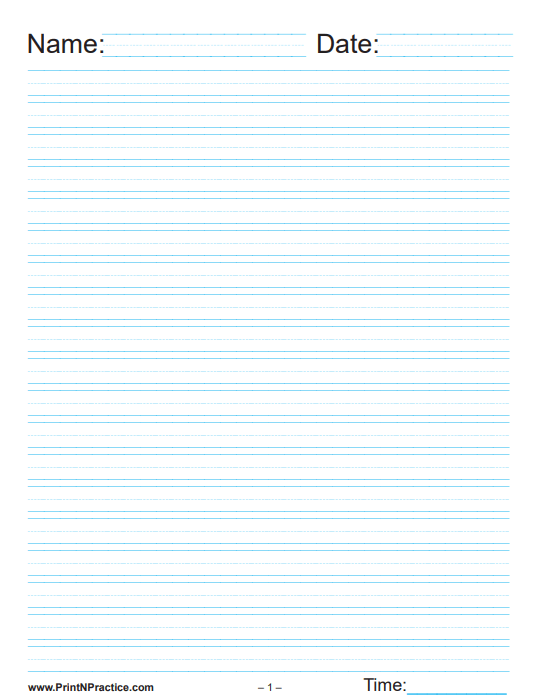 Printable Lined Paper by Kidznote