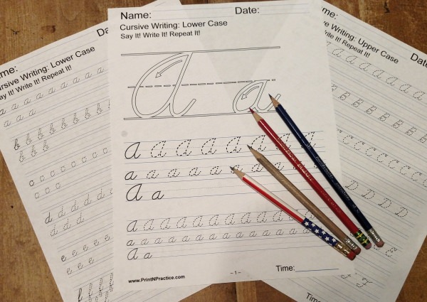 Cursive Alphabet Worksheets