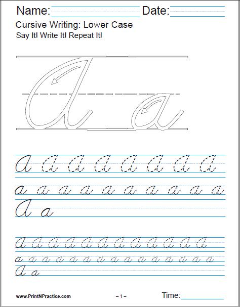 Free Cursive Writing Templates - FREE PRINTABLE TEMPLATES