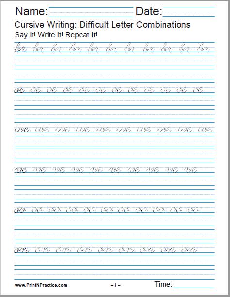 Hand Writing Template from www.printnpractice.com