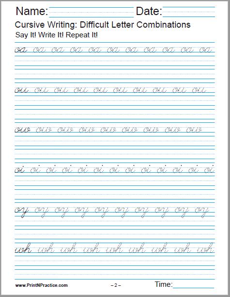 Cursive Handwriting Practice Book PDF