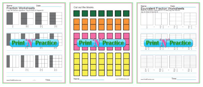 Blank Equivalent Fraction Chart