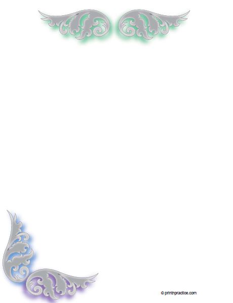 fancy writing paper printable Blank writing paper – Flourishes Theme