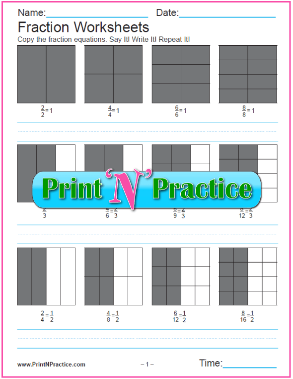 Fraction Shapes - Two Parts