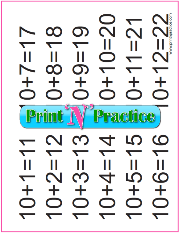 Addition for Kindergarten: Add Ten