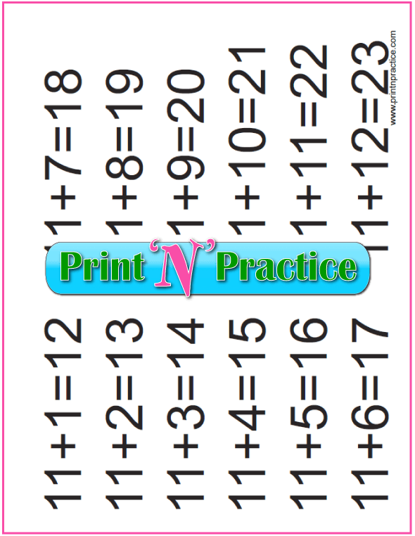 Addition for Kindergarten: Add Eleven
