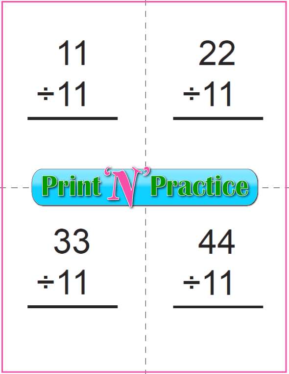 online division flash cards