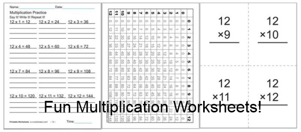 Multiplication Table Chart Practice