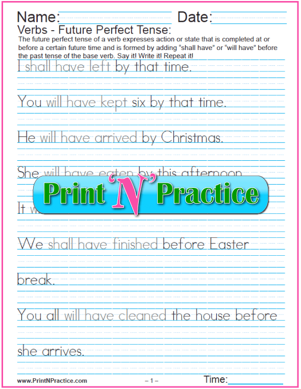 Printable Grammar Worksheets: Verbs, nouns, adverbs, adjectives, prepositions, phrases, clauses, sentences.