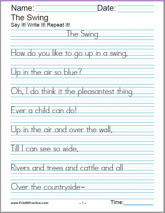 Copying Sentences Worksheets 2nd Grade