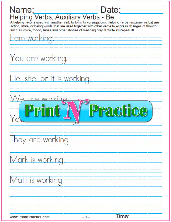 types of verbs 64 kinds of verbs worksheets