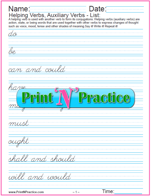types of verbs 64 kinds of verbs worksheets