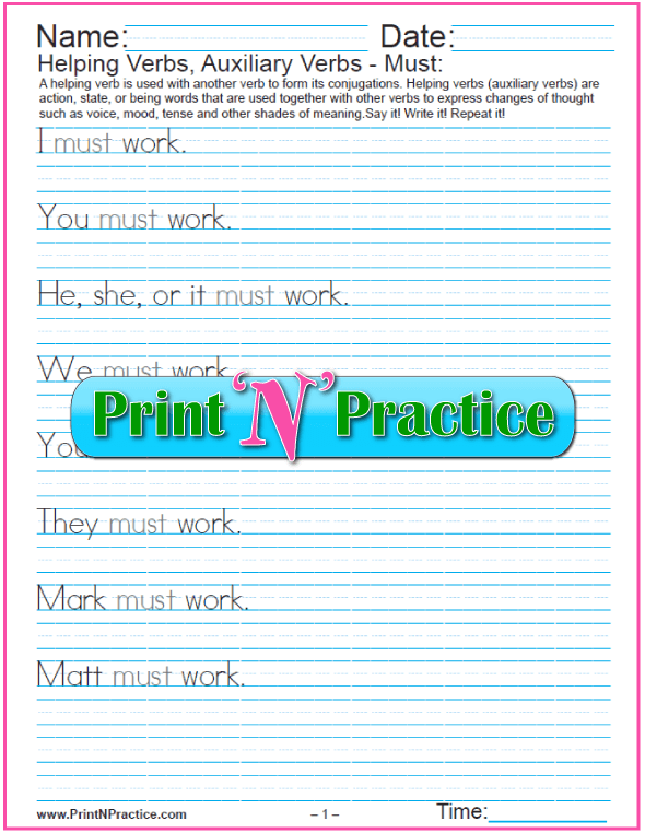 Auxiliary Verbs In English: Modal Verb Must