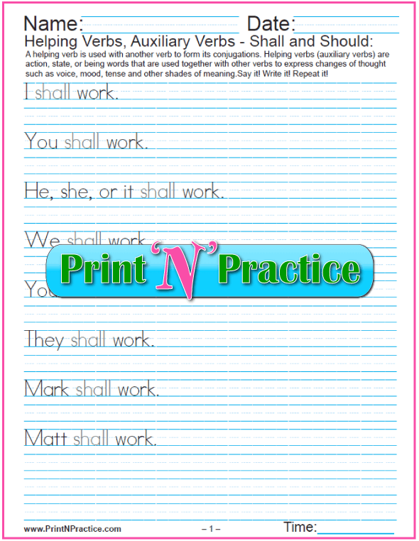 Auxiliary Verbs: Shall and Should