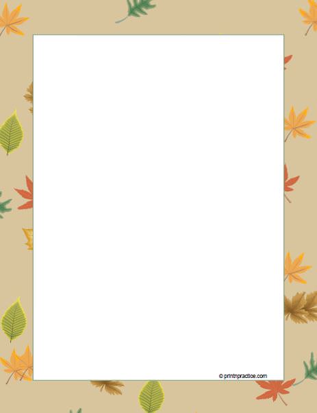 Falling Leaves Theme Paper
