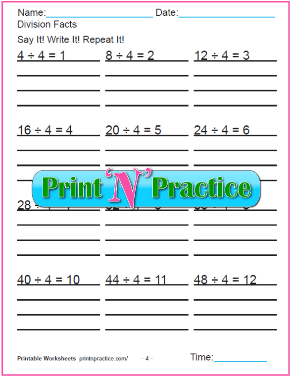 50+ Third Grade Division Worksheets ⭐ Kids Printable Division Practice