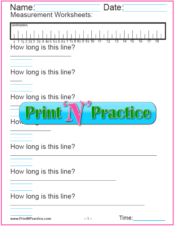 Free math worksheets measurement inches