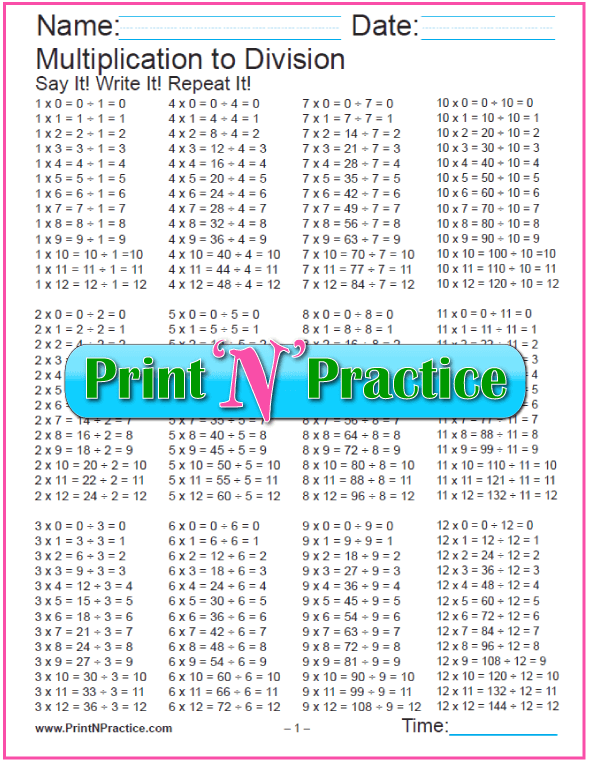 70 Multiplication Chart