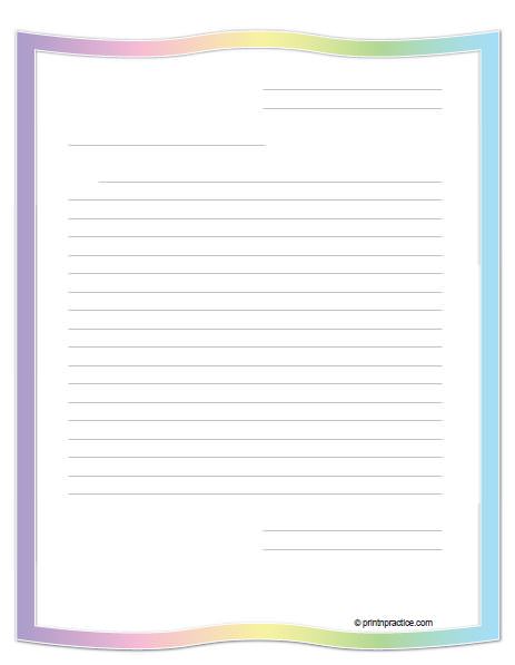 Handwriting Paper Printable Lined Paper Printable Notebook Paper 13 