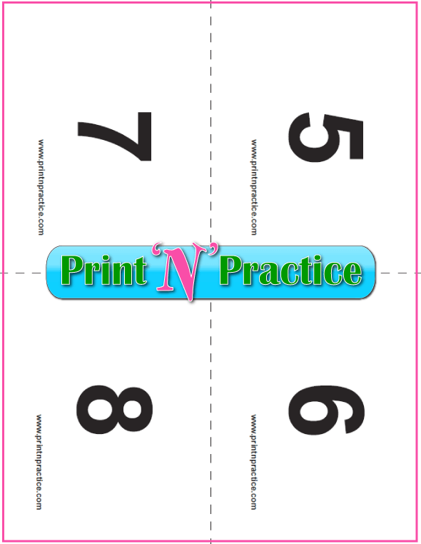 Printable preschool flash cards 5-8