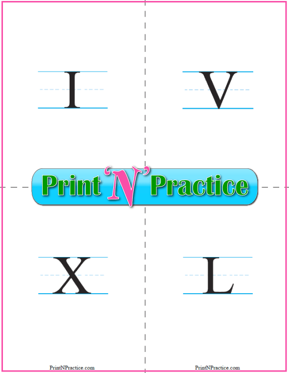 Roman Numerals Flash Cards