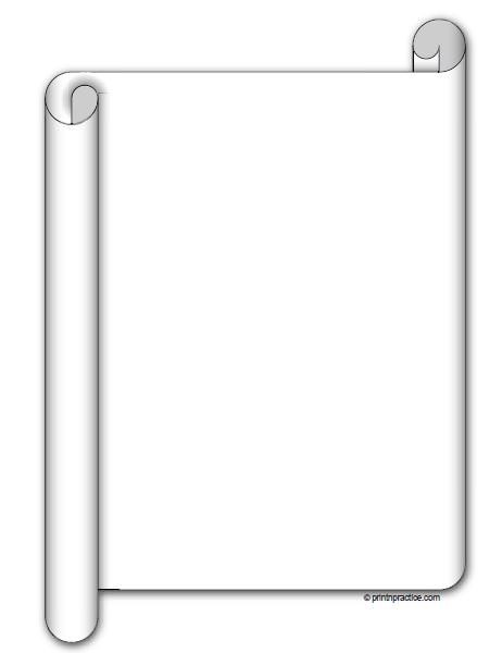 fancy writing paper printable Scroll Thank You Paper