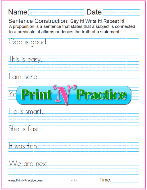 20-simple-cursive-sentences-grammar-worksheets