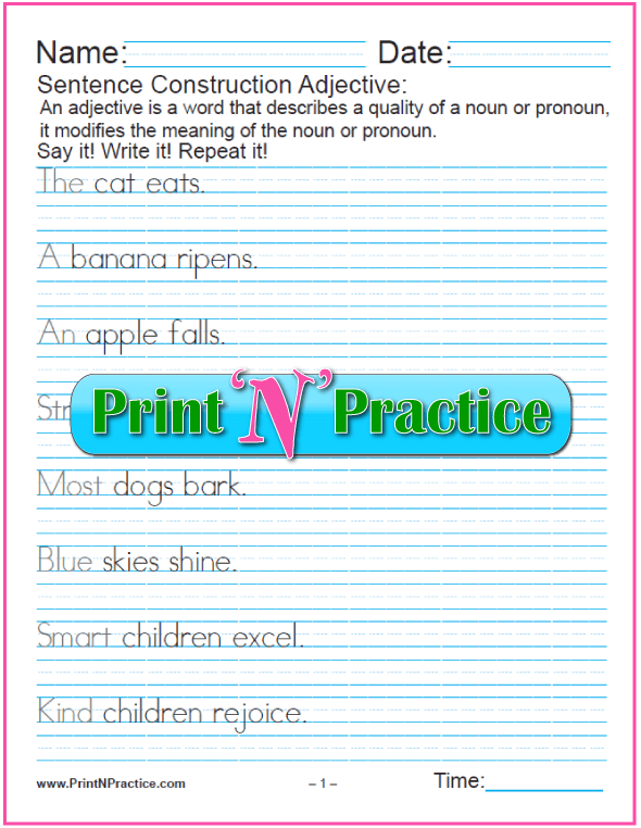 Adjective Worksheets ⭐ Comparative And Superlative Adjectives Practice