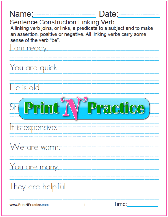 20-simple-cursive-sentences-easy-grammar-worksheets-practice