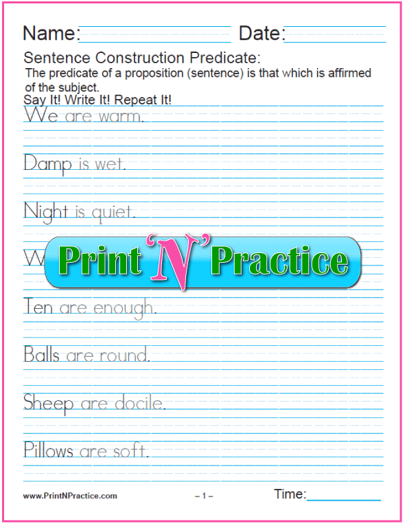 Nominative Pronouns Worksheets Free Practice