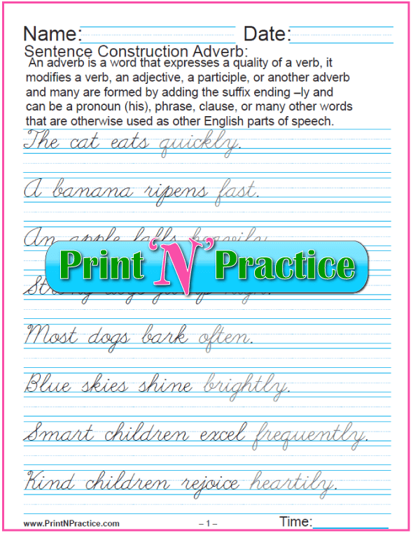 20-simple-cursive-sentences-easy-grammar-worksheets-practice