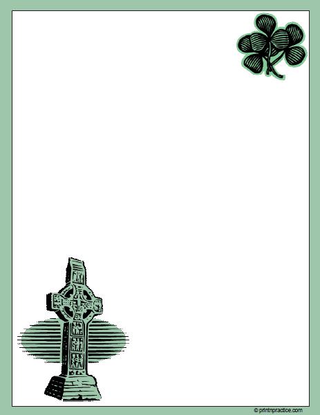 Printable Writing Paper: Celtic Stationery makes letter writing as nice as sending greeting cards. ⭐ See Printnpractice.com #PrintNPractice #HomeschoolWorksheets #PrintableWritingPaper