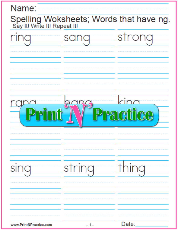 44+ Phonics Worksheets ⭐ Practice Phonics Words Copywork