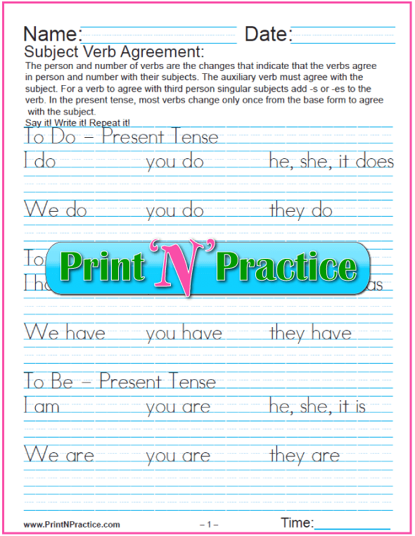 subject-agreement-worksheets