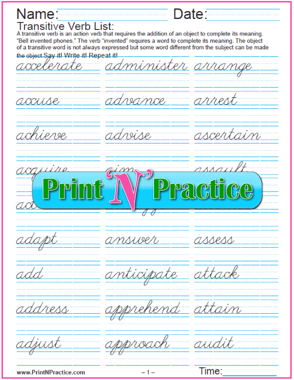 what is transitive verb