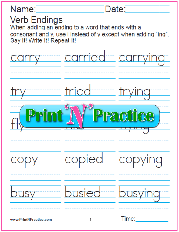 types of verbs 64 kinds of verbs worksheets