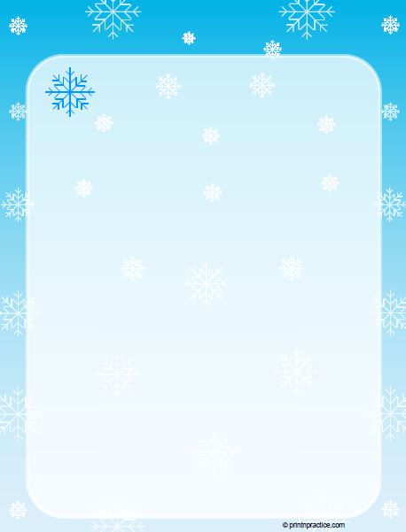 Free Printable Winter Writing Paper