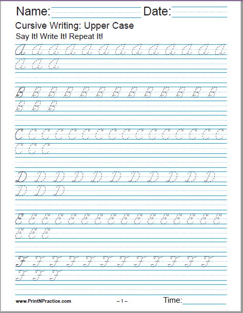 50+ Cursive Writing Worksheets ⭐ Alphabet, Sentences, Advanced