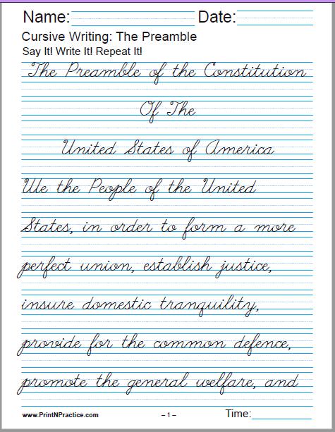5Th Grade Cursive Alphabet Practice Sheets : 3 Best Images of 5th Grade